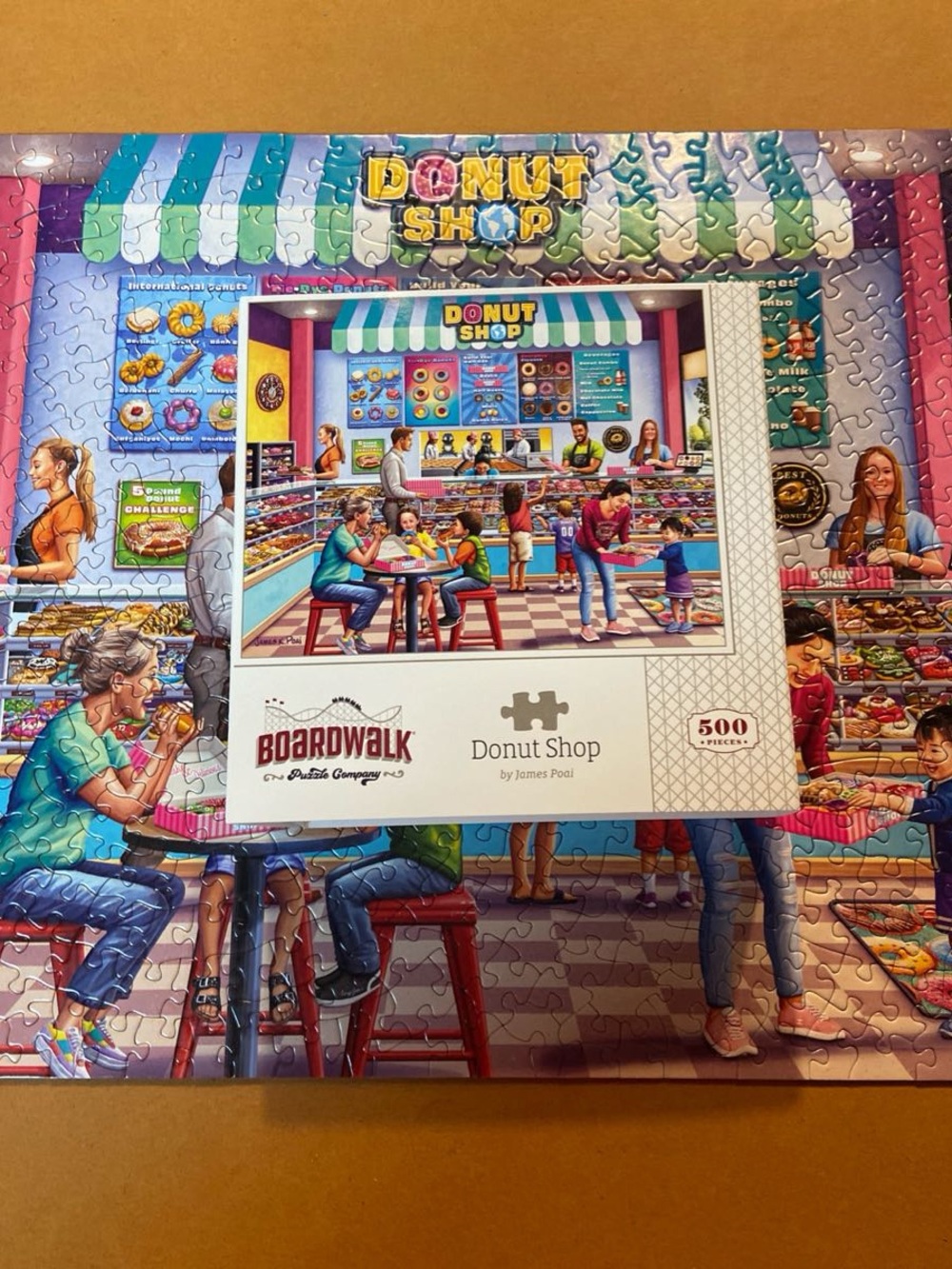 Donut Shop 500-Piece Puzzle 🎨 James Poai Boardwalk